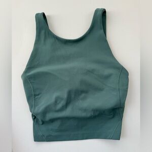 Lululemon women’s green racerback tank top with built in bra size 2
